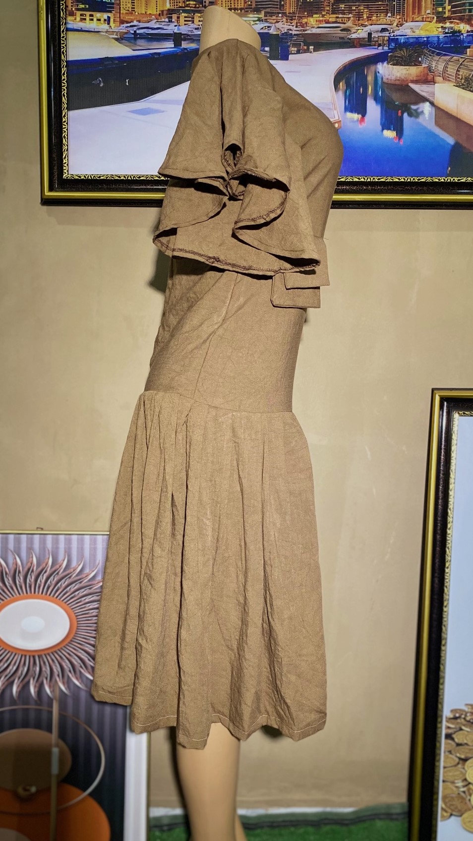pleated gown (0171)
