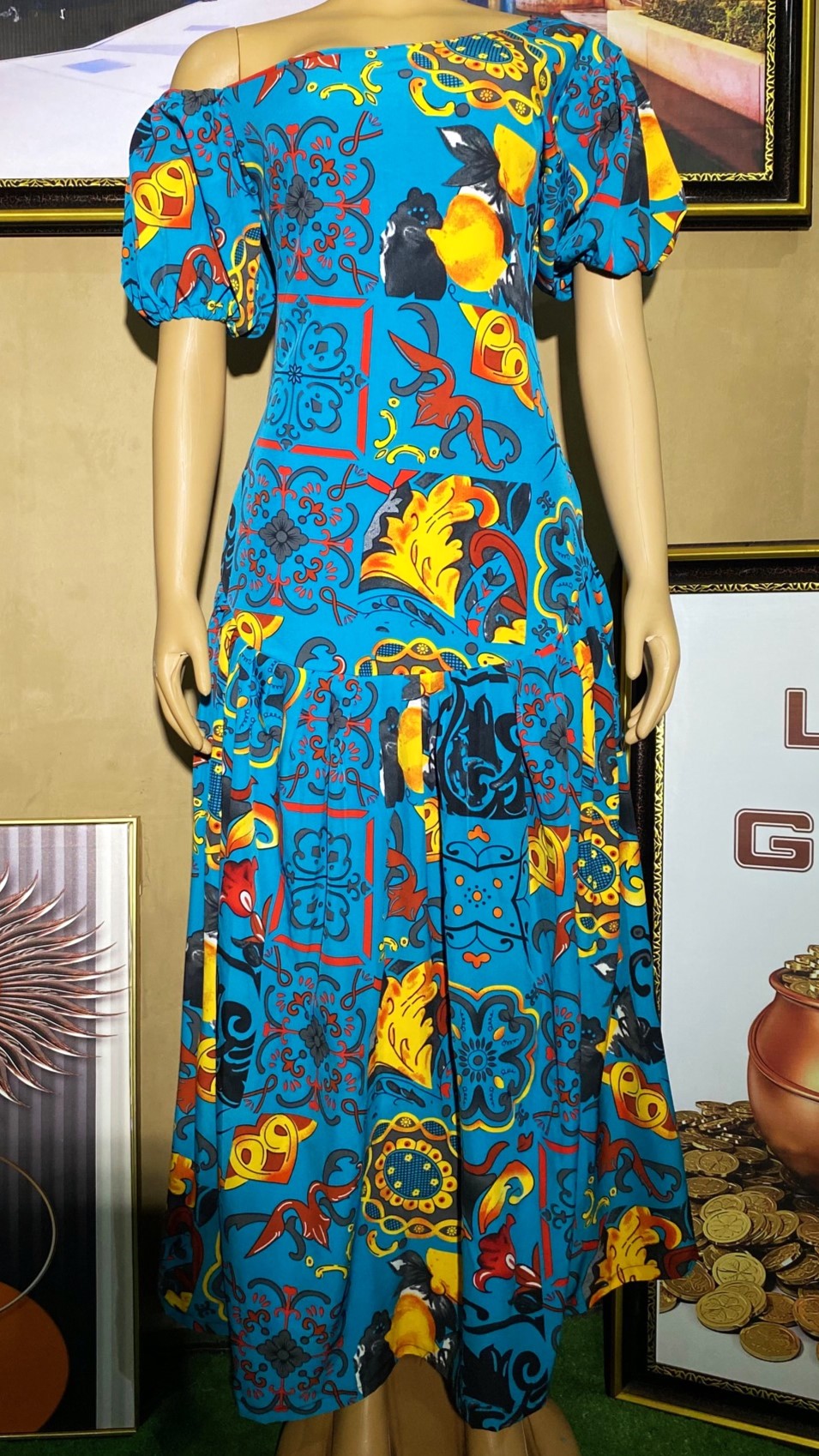 pleated gown(0098)