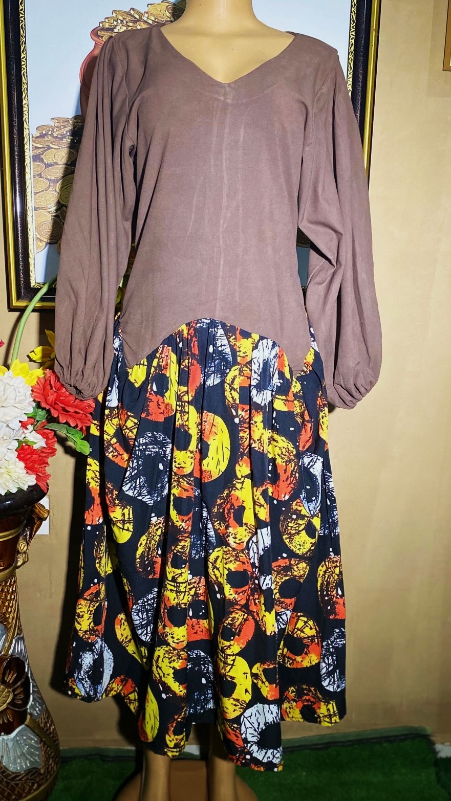 pleated gown (0033)
