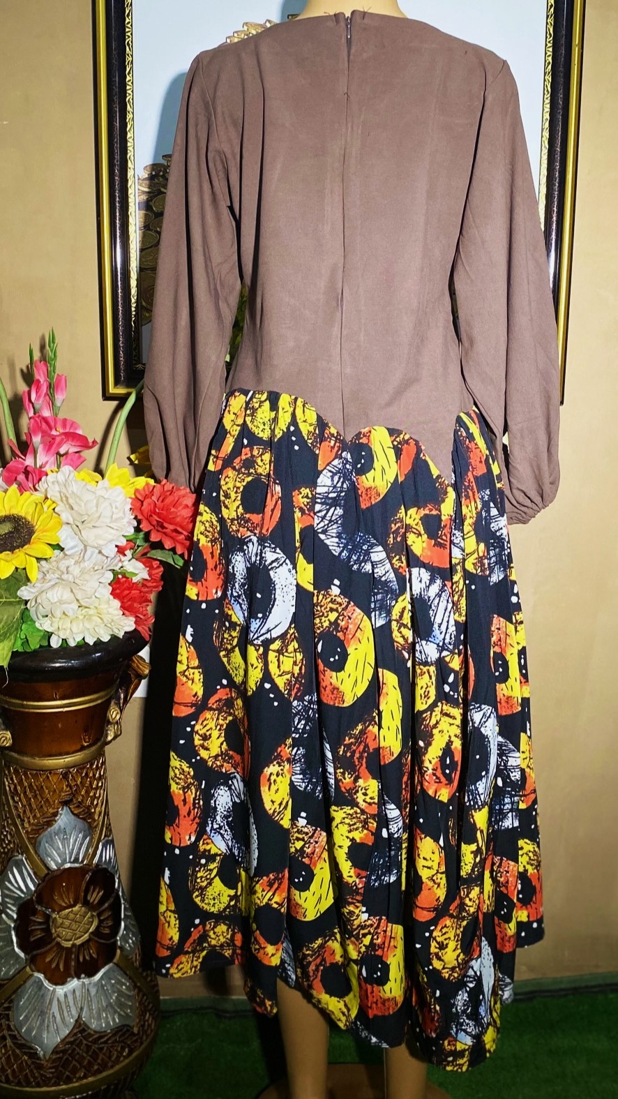 pleated gown (0033)